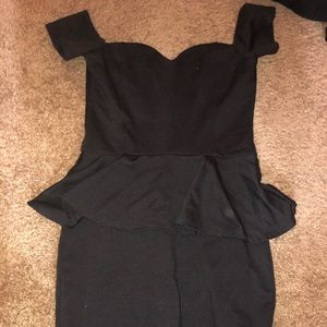 Mini black cocktail dress